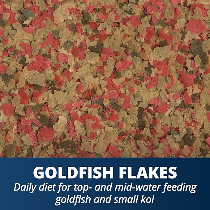 Tetra Goldfish Flakes, Nutritionally Balanced Diet for Aquarium Fish, Vitamin C Enriched Flakes, 8.81 Ounces Tetra