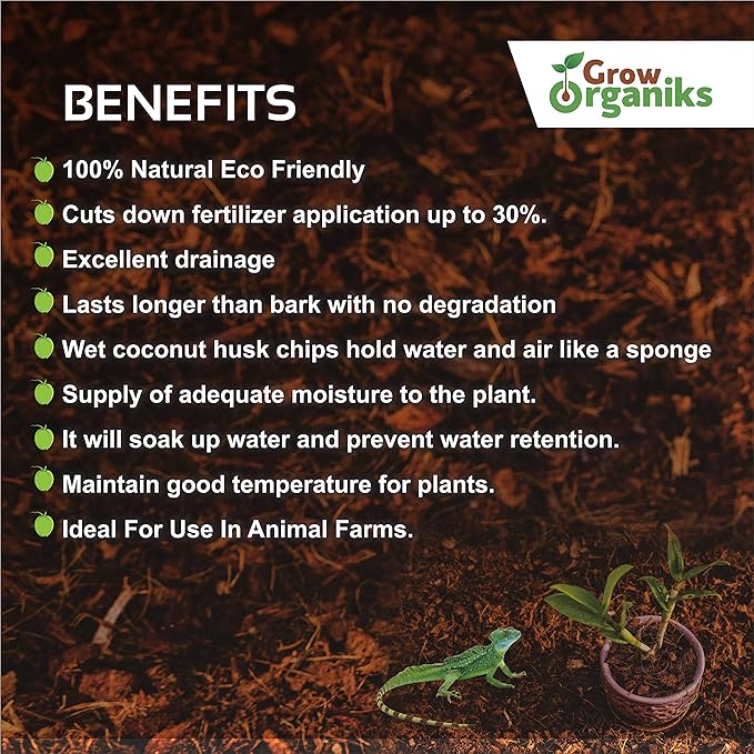 72 Quart Reptile Substrate Coconut Chip Bedding Compressed Organic Coco Husk Block for Snake Habitat, Ball Python Terrarium, Turtle Tanks, Tortoise Enclosure, Potting Soil Mix for Greenhouse Grow+Organiks