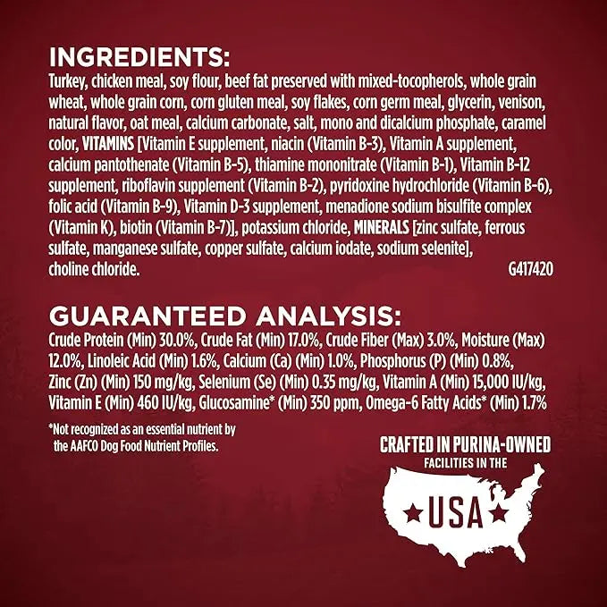 Purina ONE True Instinct With A Blend Of Real Turkey and Venison Dry Dog Food - 15 lb. Bag - PAWPICO