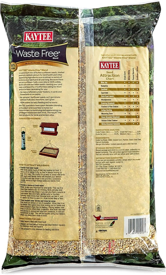 Kaytee Waste Free Blend Wild Bird Food, 10 Pound (Pack of 2) Kaytee