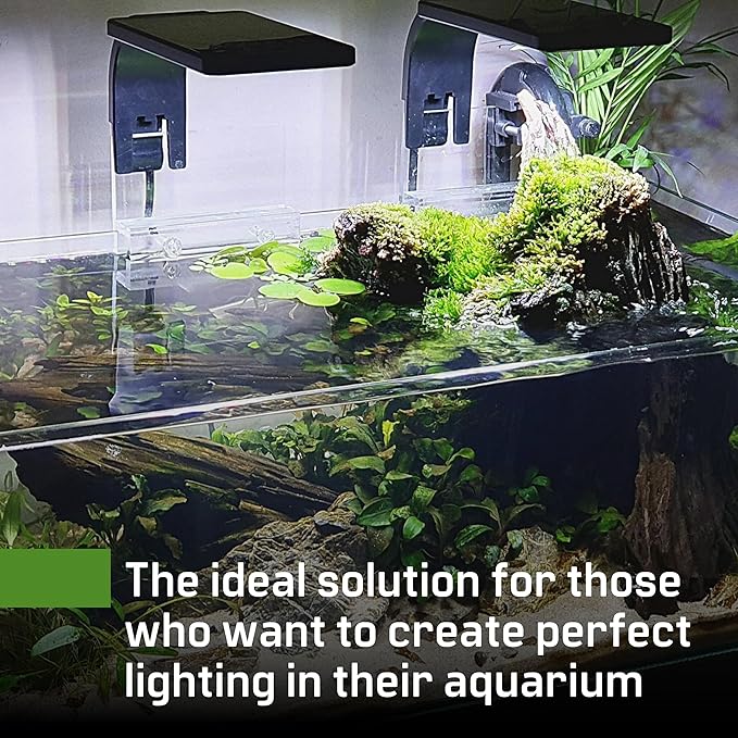 BELMAKS Set of 2 Clear Acrylic Fish Tank LED Light Holder Aquarium Lamp Hanging Aquarium Fixtures Support Stands Box Aquatic Fish Tank Lighting Tools 2PCS BELMAKS