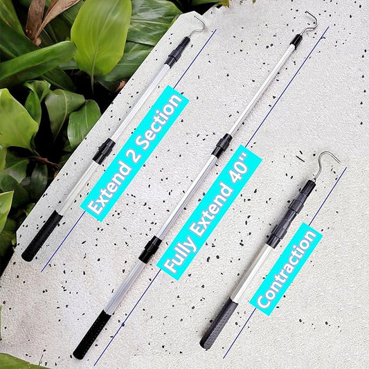 Snake Hook Reptile Catcher Stick Pole, Heavy Duty Snake Handling Tool kit for Rattlesnakes Python Copperhead Removal Catching Bytcew