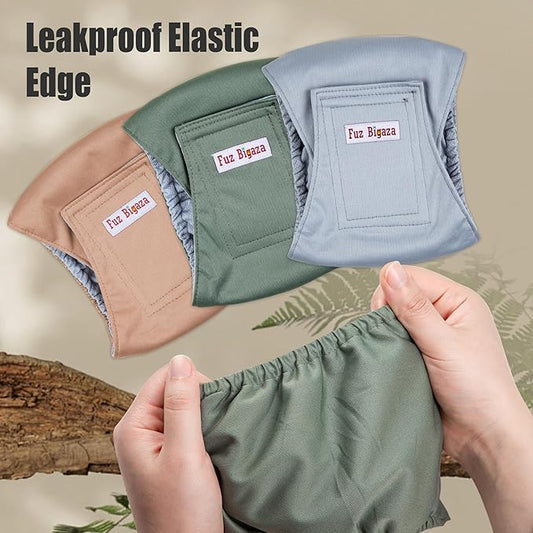 Male Dogs Diapers Belly Bands(3Pack), Washable Reusable Male Boy Doggy Wraps Panties for Doggie Puppy Pooping Potty Training Incontinence Marking Pañal para Perro X-Large - PAWPICO