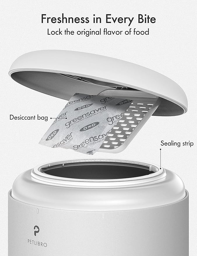 PETLIBRO Automatic Cat Food Dispenser for Two Cats 5L Auto Cat Feeder Dry Food Dispenser with Splitter & 2 Stainless Bowls, 10s Meal Call and Timer Setting 50 Portions 6 Meals Per Day for Cat and Dog - PAWPICO