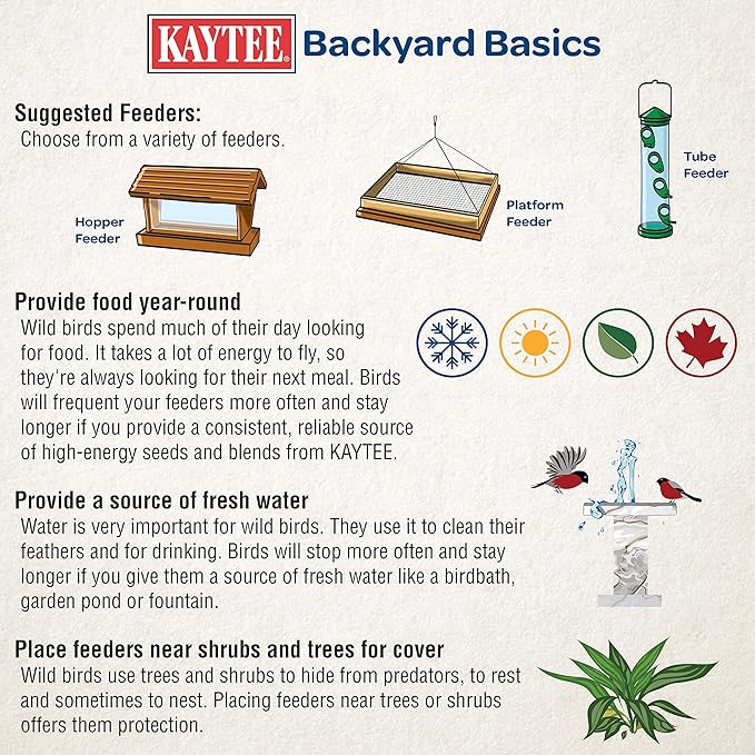 Kaytee Waste Free Blend Wild Bird Food, 10 Pound (Pack of 2) Kaytee