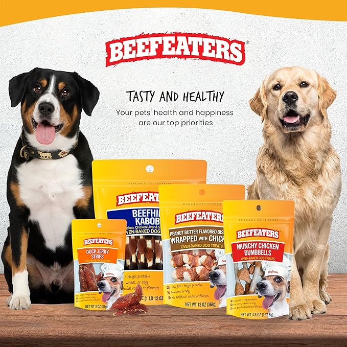 Beefeaters Dog Treats - Sweet Potato Wrapped with Chicken 2oz, Case of 12 | Dog Food No Corn/Wheat/Soy/Gluten | Low Fat, Grain-Free, Training & Rewards | Dog Training Treats for All Dog Sizes - PAWPICO