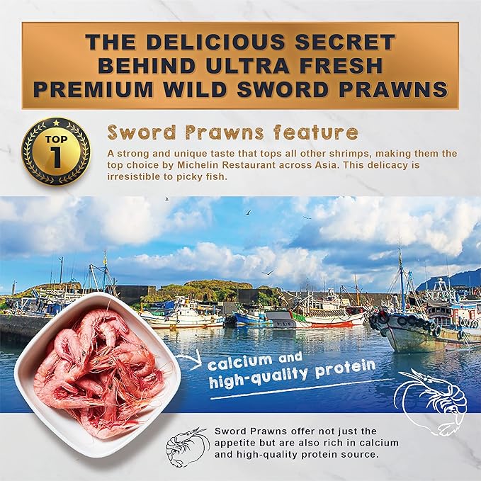 Ultra Fresh Floating Baby Turtle Food, All Natural Ingredients, Wild Sword Prawn, Calcium Vitamin D Enriched for Picky Aquatic Baby Turtles, Baby Turtle Nutri Stick 15 oz UltraFresh-ShrimpDelight