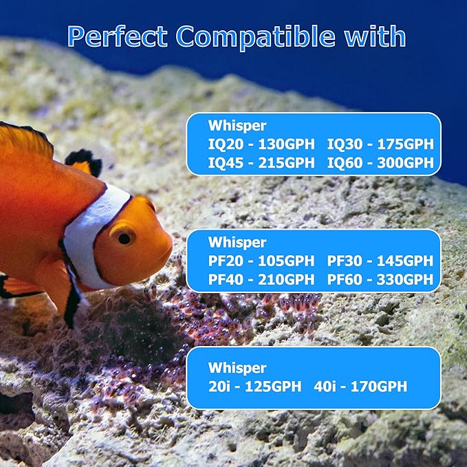 【Assembled】Renami Large Filter Cartridge Replacement for Tetra Whisper Bio-Bag Filters Cartridges Large, Disposable Filter Cartridges for Tetra ReptoFilter Cartridges Aquariums - 18 Pack Renami