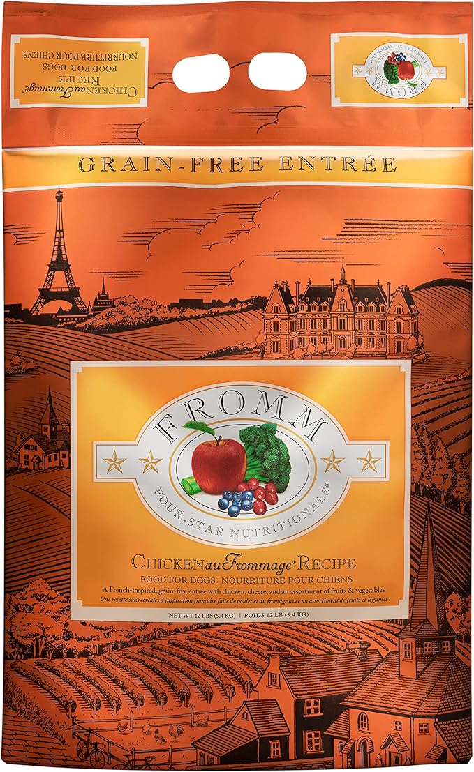 Fromm Four-Star Nutritionals Chicken au Frommage Dog Food - Premium Dry Dog Food - Chicken Recipe - 12 lb - PAWPICO