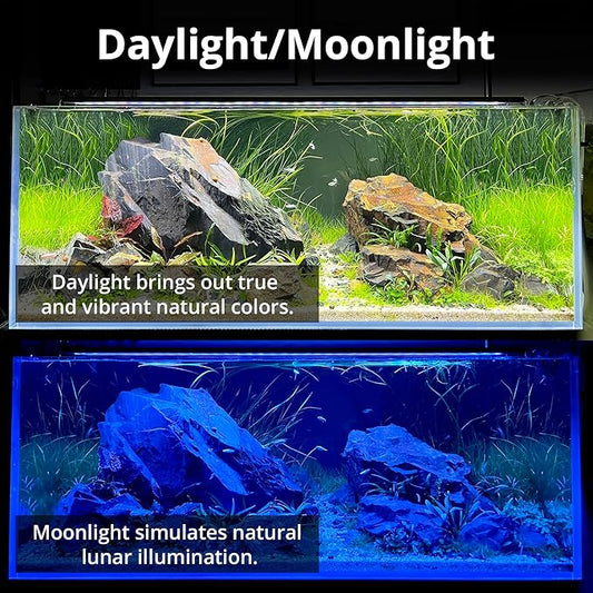 NICREW C10 Plants LED Aquarium Light, 18-24 in, 13 Watts, Full Spectrum Fish Tank Light with Timer, Day and Night Cycle, Brightness Adjustable NICREW