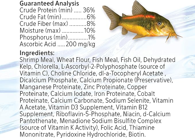 Aqueon Shrimp Pellets Sinking Food for Tropical Fish, Goldfish, Loaches, Catfish and Other Bottom Feeding Fish, 6.5 Ounces Aqueon