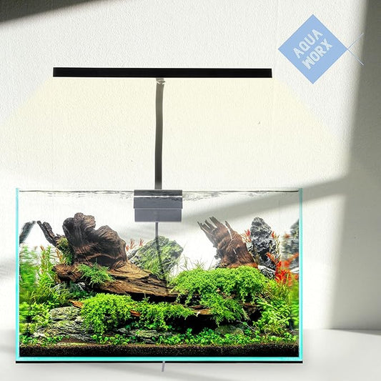 EOS LED Aquarium Light - Adjustable Aquarium Gooseneck Light with 7-Mode RGB Settings - Ideal Planted Aquarium Light - Fish Tank Light - Nano Aquarium Light - Aquarium LED Light - N7 RGB Aqua+Worx