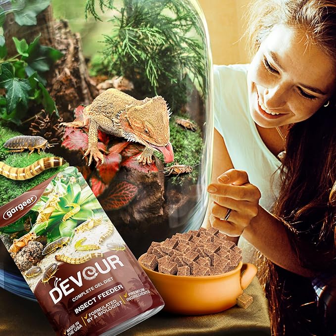 Bugs and Insects Food. Complete Gel Diet for Roaches, Crickets, Worms, Dubia, Fly, etc. Made in The USA, Using Premium Nutritional Ingredients. 8oz Powder Turns into 2 Pound of Ready Food.… Gargeer