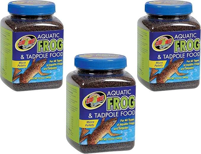 Zoo Med Aquatic Frog and Tadpole Food, 12 Ounces Each, Made in The USA (3 Pack - 12 Ounces) ZooMed