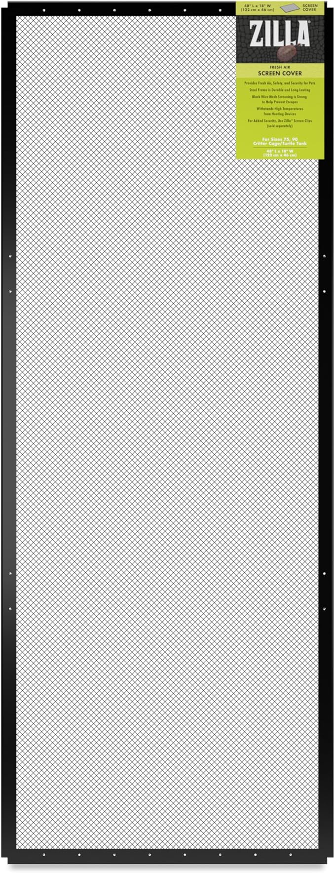 Zilla 11435 Fresh Air Screen Cover, 48-Inch by 18-Inch,Black Zilla