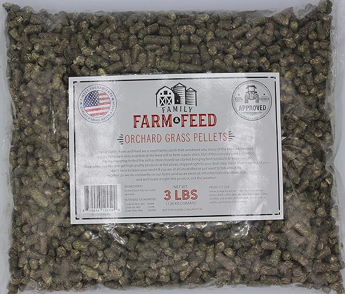 | Orchard Grass Food | Small Pet | Young and Adult | Pellets | 3 Pounds FAMILY+FARM+AND+FEED