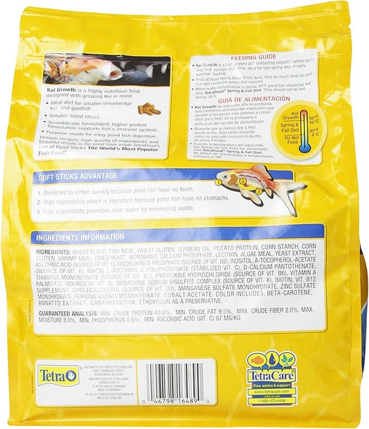 TetraPond Koi Growth 4.85 Pounds, Soft Sticks, Pond Fish Food (Pack of 2) Tetra