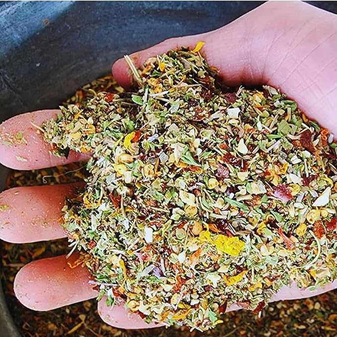 BuffClucks Herb Supplement for Backyard Chickens - Natural Chicken Treats, Poultry Feed Botanical Mix, Plant-Based Coop Snacks for Daily Wellness, Feather Quality, Egg Production - Crafted in USA 12oz PAWPICO