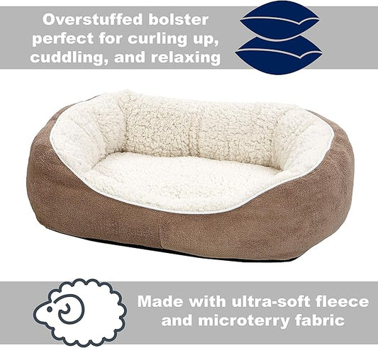 Midwest Homes for Pets Cuddle Bed, Taupe, Small - PAWPICO