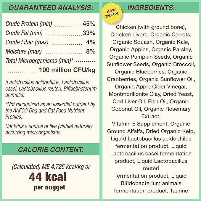 Primal Freeze Dried Dog Food Nuggets, Chicken; Complete Balanced Meal, Topper or Treat; Premium, Healthy, Grain Free, High Protein Raw Dog Food, 14 oz PrimalPetFoods