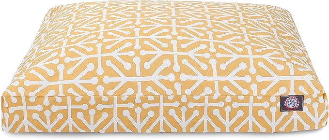 Citrus Aruba Medium Rectangle Indoor Outdoor Pet Dog Bed With Removable Washable Cover By Majestic Pet Products - PAWPICO
