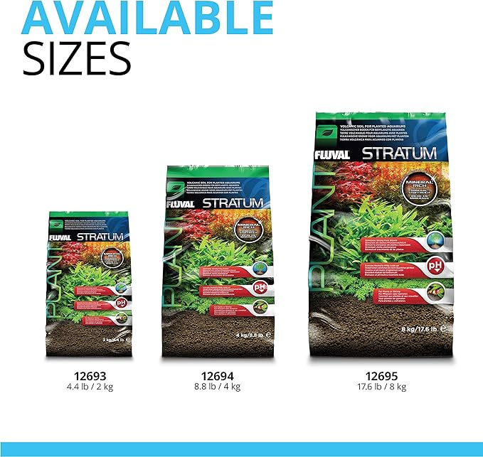 Fluval 12695 Plant and Shrimp Stratum for Freshwater Fish Tanks, 17.6 lbs. – Aquarium Substrate for Strong Plant Growth, Supports Neutral to Slightly Acidic pH Fluval
