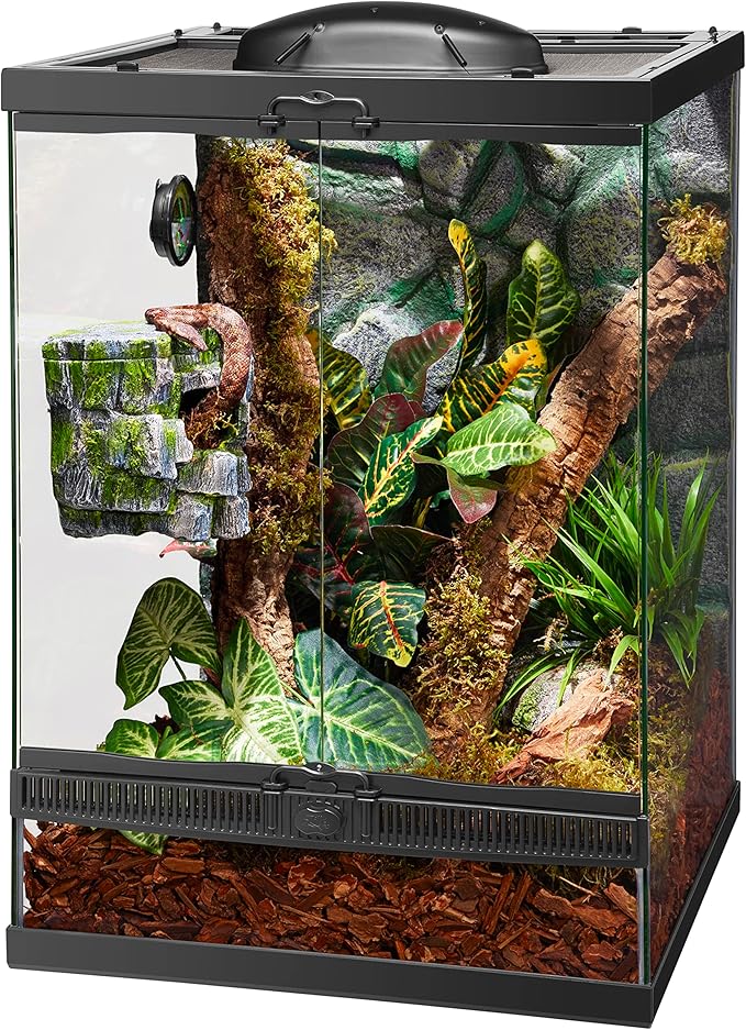 Zilla Vertical Décor Rock Cave 8.75 x 5.875 x 7.25",Grey Zilla