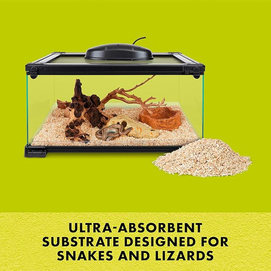 Zilla Snake and Lizard Litter Substrate, Made with Aspen Chips, Ultra Absorbent Bedding, Easy to Clean, 4 Quarts Zilla