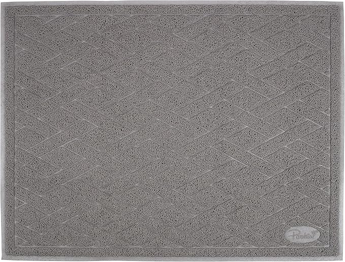 Pawkin Cat Litter Mat, Jumbo XX-Large, 4x3 Feet, Fits Two Litter Boxes or Extra Coverage for One Box, Gray - PAWPICO