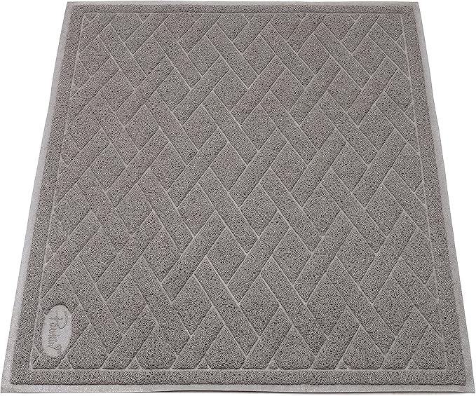 Pawkin Cat Litter Mat, Jumbo XX-Large, 4x3 Feet, Fits Two Litter Boxes or Extra Coverage for One Box, Gray - PAWPICO
