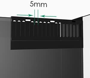 Landen 60P 26.23 Gallon Ultra Clear All Glass Rimless Low Iron Aquarium Tank with Rear Filtration Chamber for Salt and Fresh (Return Pump Included) 23.6Wx17.7Dx15.8H in(60x45x40cm) 8mm Thickness Landen