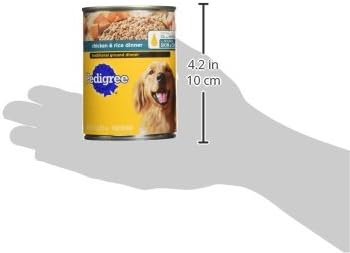 PEDIGREE Adult Canned Wet Dog Food Chopped Ground Dinner Chicken & Rice Flavor, (12) 13.2 oz. Cans - PAWPICO