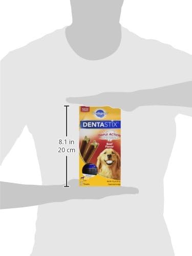 PEDIGREE DENTASTIX Large Dog Dental Treats Beef Flavor Dental Bones, 7 Count (Pack of 7) - PAWPICO