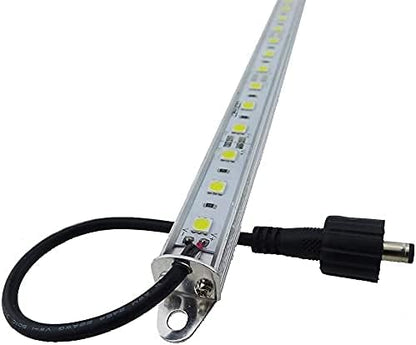 Two 20" 6500K-7000K White Super Bright 30LEDs 5050 Aquarium LED Strip for Fish Tanks - Waterproof Aluminum Lights 12V DC LED Linear Lighting LEDENET