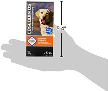 Nutramax Laboratories Cosequin Maximum Strength Joint Health Supplement for Dogs - With Glucosamine, Chondroitin, and MSM, 60 Chewable Tablets NutramaxLaboratories
