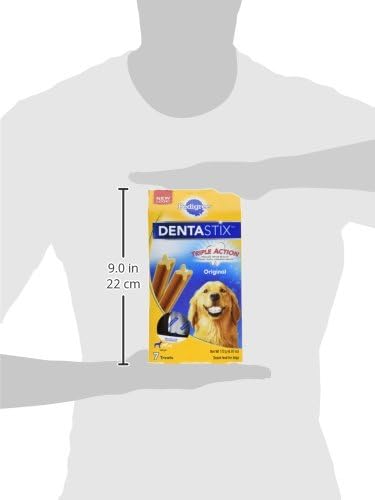 PEDIGREE DENTASTIX Large Dog Dental Treats Beef Flavor Dental Bones, 7 Count (Pack of 14) Pedigree