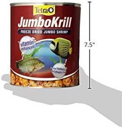 Tetra JumboKrill Freeze-Dried Jumbo Shrimp 14 Ounces, Natural Shrimp Treat For aquarium Fish, red (16200) Tetra
