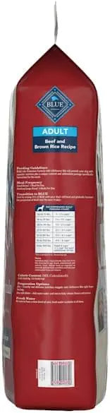 Blue Buffalo Life Protection Formula Adult Dry Dog Food, Helps Build and Maintain Strong Muscles, Made with Natural Ingredients, Beef & Brown Rice Recipe, 34-lb. Bag - PAWPICO