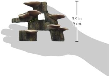 Penn-Plax Deco-Replicas Tree Trunk with Shelf Mushrooms Aquarium Decoration – Safe for Freshwater and Saltwater Fish Tanks – Small Penn-Plax