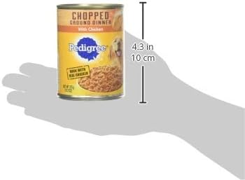 PEDIGREE CHOPPED GROUND DINNER Adult Canned Soft Wet Dog Food with Chicken, 13.2 oz. Cans (Pack of 12) - PAWPICO