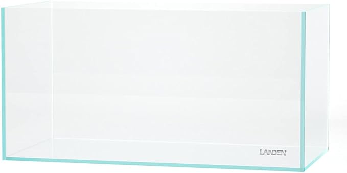 LANDEN 90P 44 Gallon Rimless Low Iron Aquarium Tank, W35.4 x D17.7 × H17.7in (90cm x 45cm x 45cm) 10mm Thickness with Black Nano Foam Leveling mat Included Landen