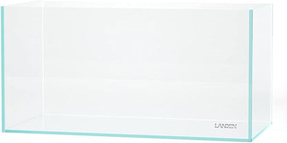 LANDEN 90P 44 Gallon Rimless Low Iron Aquarium Tank, W35.4 x D17.7 × H17.7in (90cm x 45cm x 45cm) 10mm Thickness with Black Nano Foam Leveling mat Included Landen