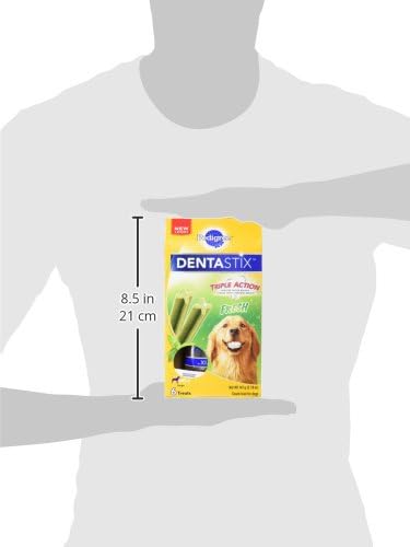 PEDIGREE DENTASTIX Fresh Dogs Treats, Large, 6 Count (Pack of 14) Pedigree
