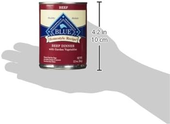 Blue Buffalo Homestyle Recipe Adult Wet Dog Food, Made with Natural Ingredients, Beef Dinner With Garden Vegetables, 12.5-oz. Cans (Pack of 12) - PAWPICO