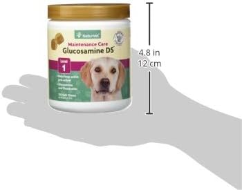 NaturVet Glucosamine DS Level 1 Maintenance, Joint Care Support Supplement for Dogs and Cats, Soft Chews, Made in The USA NaturVet