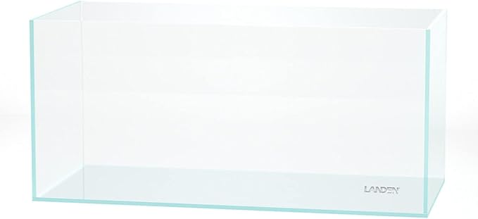 Landen 100P 50 Gallon Rimless Low Iron Aquarium Tank, W39.4×D17.7×H17.7 in(100x45x45cm) 10mm Thickness with Black Nano Foam Leveling mat Included Landen