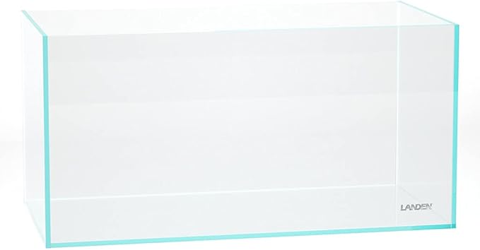 LANDEN 90P 44 Gallon Rimless Low Iron Aquarium Tank, W35.4 x D17.7 × H17.7in (90cm x 45cm x 45cm) 10mm Thickness with Black Nano Foam Leveling mat Included Landen