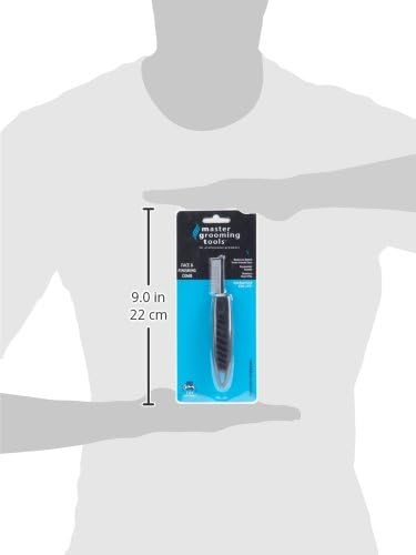Master Grooming Tools Face & Finishing Combs — Ergonomic Combs for Grooming Dogs, 6¼", Black Master+Grooming+Tools