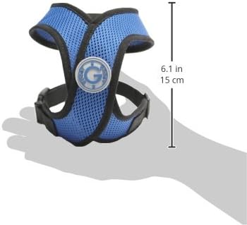 Gooby Comfort X Head in Harness - Blue, Small - No Pull Small Dog Harness, Patented Choke-Free X Frame - Perfect on The Go Dog Harness for Medium Dogs No Pull or Small Dogs for Indoor and Outdoor Use Gooby