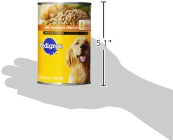 PEDIGREE CHOPPED GROUND DINNER Adult Canned Soft Wet Dog Food with Chicken, 22 oz. Cans (Pack of 12) - PAWPICO